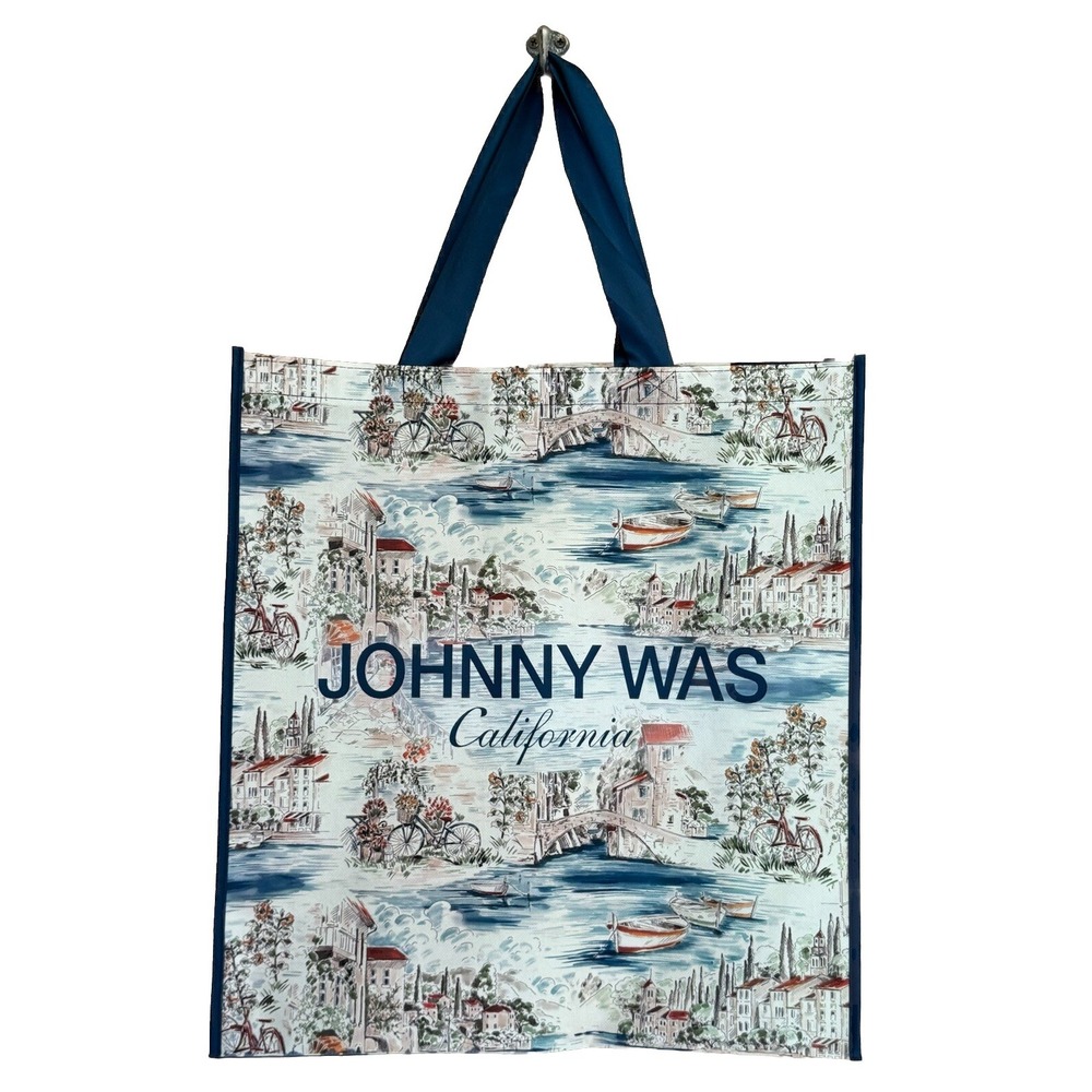 JOHNNY WAS Shopping Bag Sz LARGE California SHOPPING Tote 18"X 17"X6"